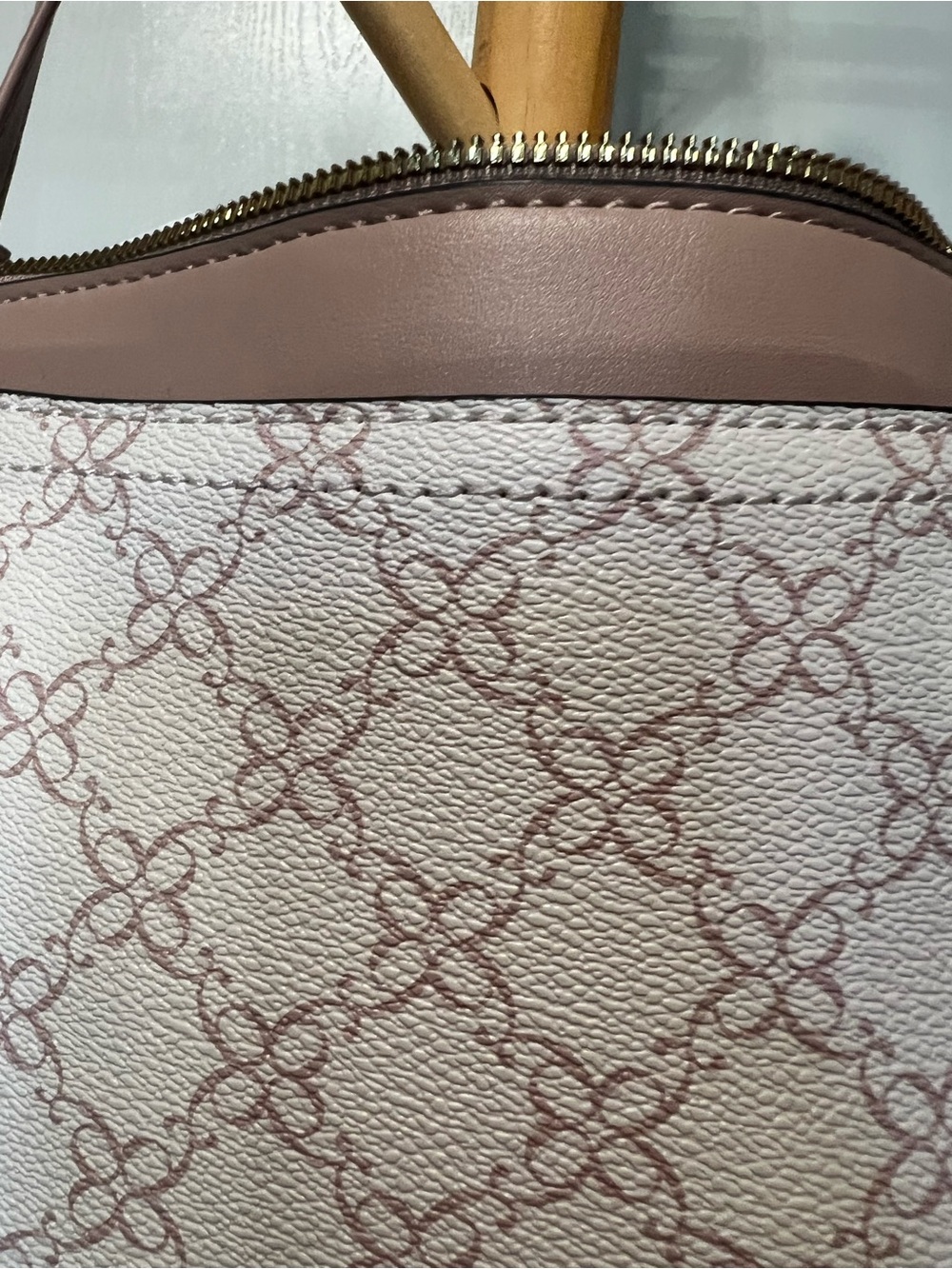 Nine West Taupe and Blush Logo Crossbody - Picture 3 of 3